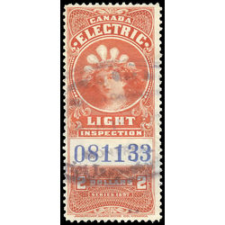 canada revenue stamp fe15a electric light effigy 3 1900