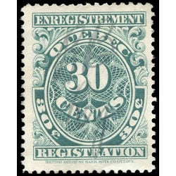 canada revenue stamp qr20 registration 30 1912