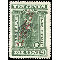 canada revenue stamp ql90 overprints on law stamps 10 1923