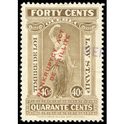 canada revenue stamp ql92 overprints on law stamps 40 1923
