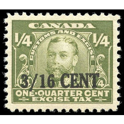 canada revenue stamp fx21 george v excise tax with overprints 1915