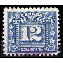canada revenue stamp fx72 three leaf excise tax 12 1934