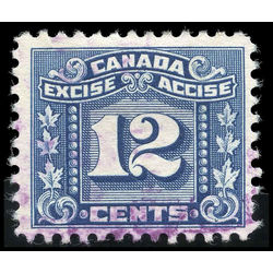 canada revenue stamp fx72 three leaf excise tax 12 1934