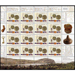 canada stamp 2403 map artifacts coins beades 57 2010 m pane