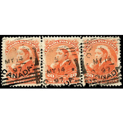 canada stamp 46 queen victoria 20 1893 u vf strip 006