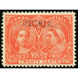 canada stamp 59 queen victoria diamond jubilee 20 1897 M VF S 001