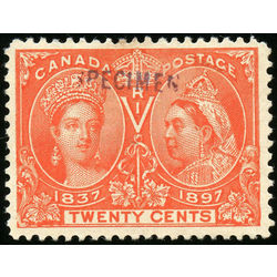 canada stamp 59 queen victoria diamond jubilee 20 1897 M VF S 002