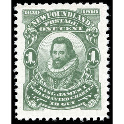 newfoundland stamp 87xv king james i 1 1910