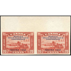 canada stamp 203a harvesting wheat overprint 1933