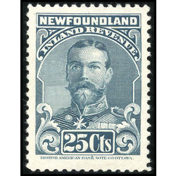 canada revenue stamp nfr18a king george v 25 1910