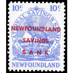 canada revenue stamp nfw4a newfoundland savings banks 10 1947