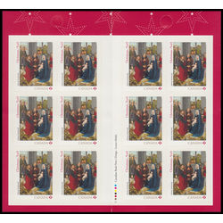 canada stamp bk booklets bk633 christmas madonna and child 2015