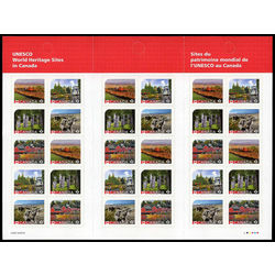 canada stamp bk booklets bk639 unesco world heritage sites in canada 2016