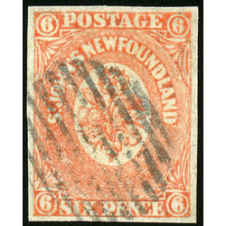 newfoundland stamp 13 1860 second pence issue 6d 1860 u vf 002