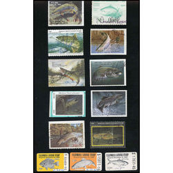 united states trout salmon license stamps range from 1965 1995