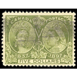 canada stamp 65 queen victoria diamond jubilee 5 1897 U F VF 005