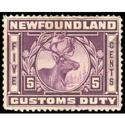 canada revenue stamp nfc5 revenue caribou 5 1938