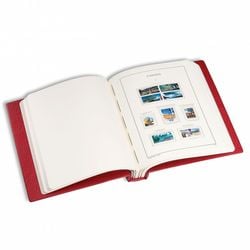 lighthouse canada hingeless stamp album red