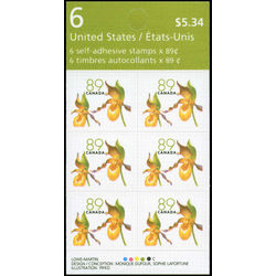 canada stamp bk booklets bk318i yellow lady s slipper 2005