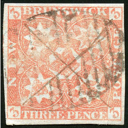new brunswick stamp 1 pence issue 3d 1851 u vf 001