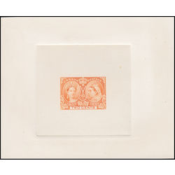 canada stamp 52 tcldp jubilee 2 trial color large die proof in the adopted color of the one cent 1897