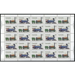 canada stamp 1000a canadian locomotives 1836 1860 1 1983 m pane