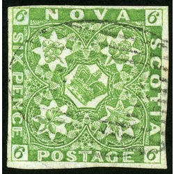 nova scotia stamp 4 pence issue 6d 1851 u vf 001