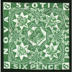 nova scotia stamp 5 pence issue 6d 1857 u f 002