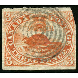 canada stamp 1 beaver 3d 1851 u vg 005