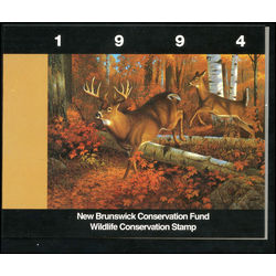 new brunswick conservation fund stamp nbw1 white tail deer by hayden lambson 1994