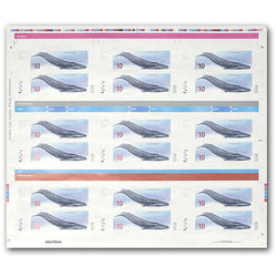canada stamp 2405i blue whale uncut press sheet 2010