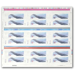 canada stamp 2405i blue whale uncut press sheet 2010