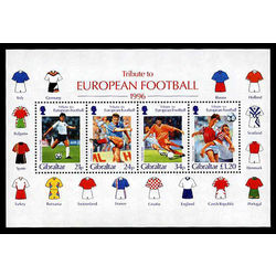 gibraltar stamp 710a european soccer 1996