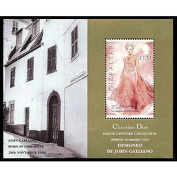 gibraltar stamp 739 fashion designs 1997