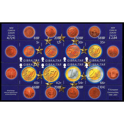 gibraltar stamp 895 new coins in europe 2002