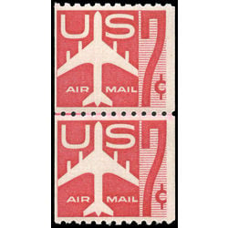 us stamp c air mail c61lpa silhouette of jet airliner 1960