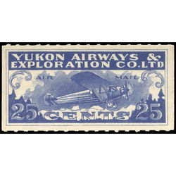 canada stamp cl air mail semi official cl42f yukon airways and explorations co ltd 25 1927