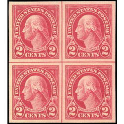 us stamp postage issues 577 washington 2 1923 CENTER LINE BLOCK M NH