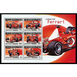 gibraltar stamp 998a ferrari race cars 2004