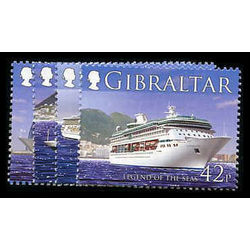 gibraltar stamp 1052 5 cruise ships 2006