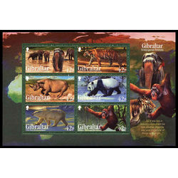 gibraltar stamp 1289a endangered animals 2011