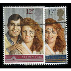 great britain stamp 1154 5 wedding prince andrew sarah ferguso 1986