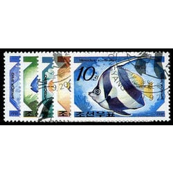 korea north stamp 3032 36 fish 1991