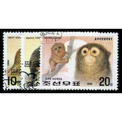 korea north stamp 3052 54 monkeys 1992