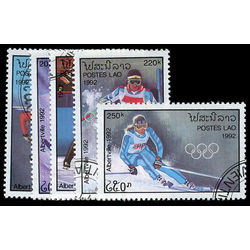 laos stamp 1052 6 albertville winter sports 1992