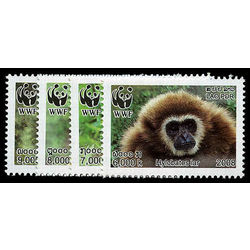 laos stamp 1719 1722 world wildlife fund 2008