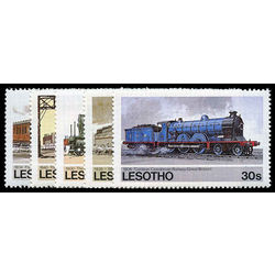 lesotho stamp 453 7 trains 1984