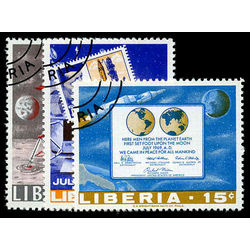 liberia stamp 499 501 cpl set moon 1969