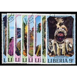 liberia stamp 541 48 masks and costumes 1971