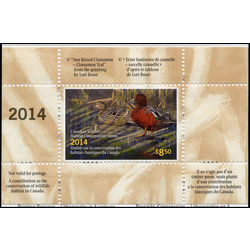 canadian wildlife habitat conservation stamp fwh31 cinnamon teal 8 50 2014